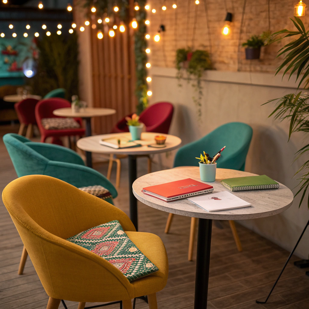 warm-cabaret-style-creative-space-colorful-chairs